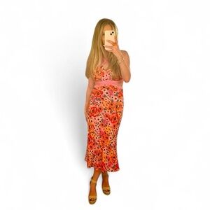 Vibrant Floral Maxi/Midi Dress